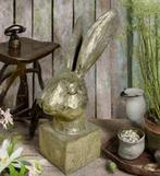 Beeld Haas buste goudkleurig, Ophalen of Verzenden, Nieuw