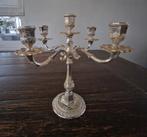 Zwaar verzilverde Kandelaar - Sfeervolle Verlichting, Gebruikt, Ophalen of Verzenden, Grijs, Zilver