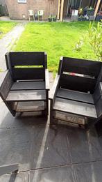Tuinstoelen van steigerhout, 6 stuks, Ophalen, Hout
