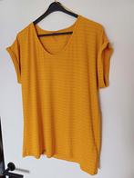 T-shirt, geel met glitter streep, maat XL, Geel, Maat 46/48 (XL) of groter, Ophalen of Verzenden, Zo goed als nieuw