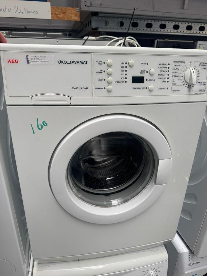 AEG Wasmachine 1600 toerer schoon garantie bezorging, Witgoed en Apparatuur, Wasmachines, Gebruikt, Voorlader, 4 tot 6 kg, 85 tot 90 cm