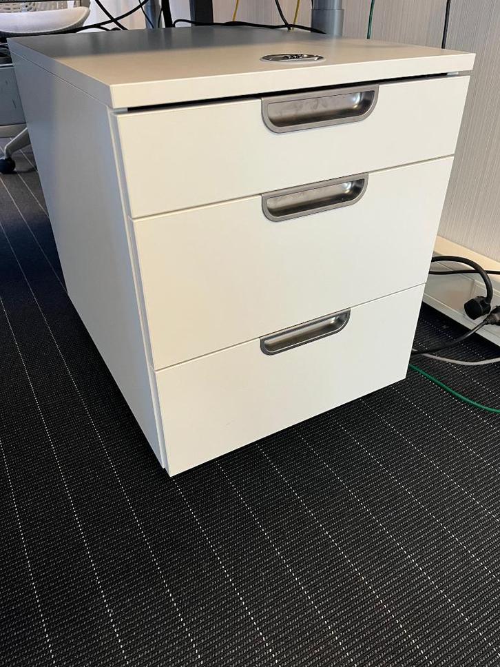 Ladeblok op wielen - wit - 2 stuks, Huis en Inrichting, Kasten | Roldeurkasten en Archiefkasten, Gebruikt, Minder dan 100 cm, Minder dan 50 cm