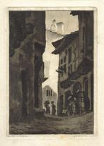 André Jacquemin ets aquatint "Ruelle à Cagnes", gesigneerd, Antiek en Kunst, Ophalen
