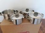 RVS BK Pannenset, Huis en Inrichting, Ophalen of Verzenden, Gebruikt, Rvs, Pannenset