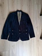Mooi blauw velours colbert jasje mt 53 van ZAATXCHI, Maat 52/54 (L), Blauw, Ophalen of Verzenden, Zo goed als nieuw