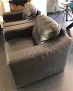 Twee zwarte, leren stoelen, Ophalen, Twee, Zwart, Leer