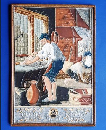 Porceleyne Fles 1950 Zeelandia Luyken Cloisonne tegel (3) beschikbaar voor biedingen