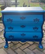 Leuk blauw ladenkastje, gepimpt!, Ophalen, Minder dan 50 cm, Gebruikt, Vintage