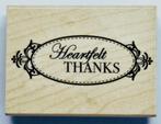 Nieuw houten stempels Heartfelt Thanks van Hero Arts, Hobby en Vrije tijd, Stempelen, Ophalen of Verzenden, Nieuw, Houten stempel
