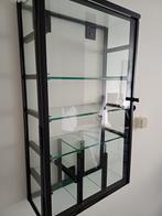 Oud Vitrinekastje met glazen planken, Ophalen, Minder dan 50 cm, Glas, Minder dan 100 cm