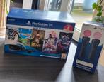 PSVR  v2 voor PS4/PS5 met move controllers en 2 spellen, Ophalen of Verzenden, Zo goed als nieuw, Met 2 controllers, Met games