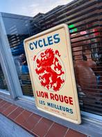 Vintage Cycles Lion Rouge Reclamebord, Reclamebord, Gebruikt, ., Ophalen of Verzenden