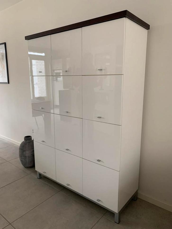 Kast hoogglas wit, Huis en Inrichting, Kasten | Buffetkasten, Gebruikt, Ophalen