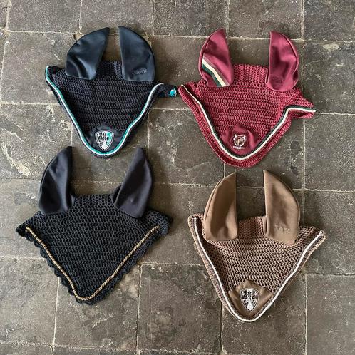 Eskadron oornetjes full navy merlot toffee, Dieren en Toebehoren, Paarden en Pony's | Hoofdstellen en Tuigage, Dressuur, Ophalen of Verzenden