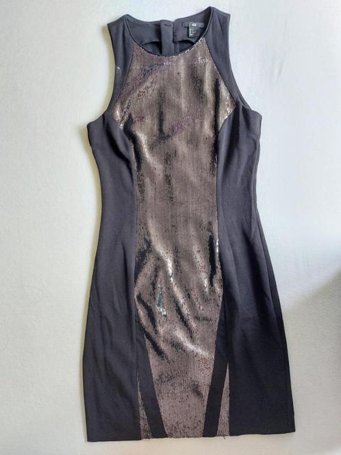 Elegant zwart jurkje met pailletten – maat 36, Kleding | Dames, Jurken, Zo goed als nieuw, Maat 36 (S), Zwart, Boven de knie, Ophalen of Verzenden