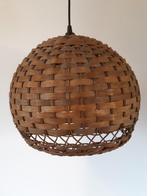 vintage hanglanglamp bamboe rotan bollamp retro hanglamp, Huis en Inrichting, Lampen | Hanglampen, Gebruikt, Ophalen of Verzenden