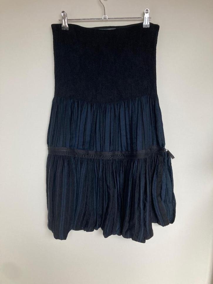 Annette Görtz blauw zwarte ballonrok maat 36 met ritsjes, Kleding | Dames, Rokken, Zo goed als nieuw, Maat 36 (S), Blauw, Knielengte