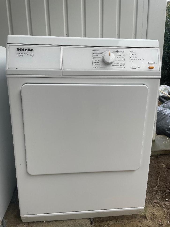 Miele Droger, Witgoed en Apparatuur, Wasdrogers, Gebruikt, Luchtafvoer, Voorlader, 6 tot 8 kg, 85 tot 90 cm, Ophalen