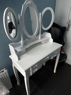 Witte kaptafel, Huis en Inrichting, Tafels | Kaptafels, Ophalen of Verzenden, Gebruikt, 50 tot 100 cm, Minder dan 100 cm