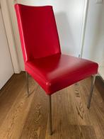 Leren eetkamer stoel (Rood) 6x, Huis en Inrichting, Stoelen, Vijf, Zes of meer stoelen, Modern, Gebruikt, Leer