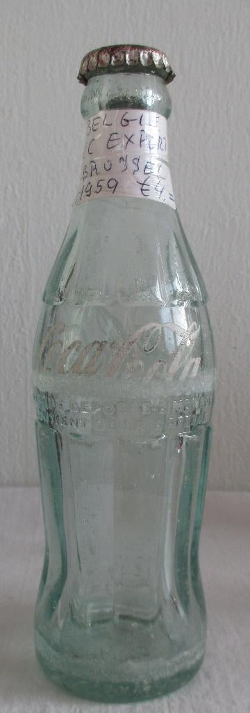 Coca-Cola flesje 1959 België. Embossed + ACL.  Reliëf + ACL., Verzamelen, Ophalen of Verzenden, Gebruikt, Gebruiksvoorwerp