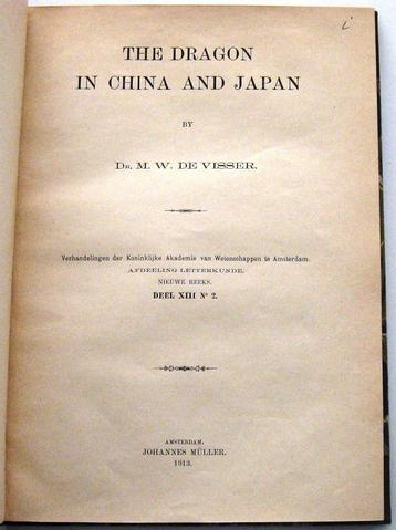 The Dragon in China and Japan 1913 Visser - Draak Draken beschikbaar voor biedingen