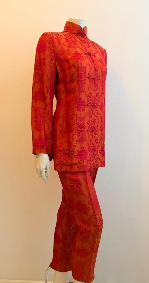 Shanghai Tang zijden broekpak 36, Kleding | Dames, Jasjes, Kostuums en Pakken, Zo goed als nieuw, Maat 36 (S), Ophalen of Verzenden