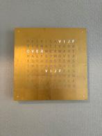 Nieuw Qlocktwo Earth 45 Woordklok Goud Design Gold Klok, Huis en Inrichting, Woonaccessoires | Klokken, Nieuw, Ophalen of Verzenden