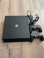 Ps4 pro 1tb compleet met 2 controllers., Ophalen of Verzenden, Zo goed als nieuw, Met 2 controllers, Pro