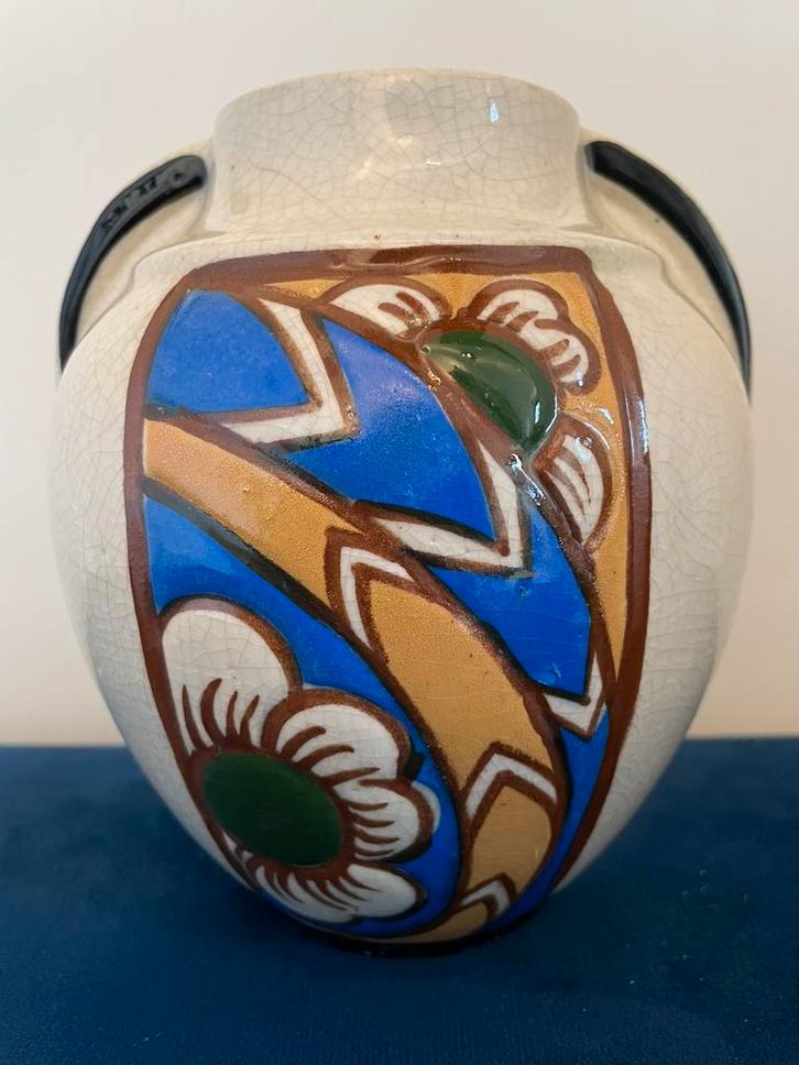 Vintage ronde vaas | A.M.C. België | Art Deco | jaren 1930, Antiek en Kunst, Antiek | Keramiek en Aardewerk, Ophalen of Verzenden