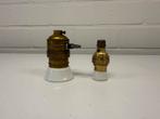 2 x antieke lamp fitting messing porselein armatuur, Antiek en Kunst, Antiek | Lampen, Ophalen of Verzenden