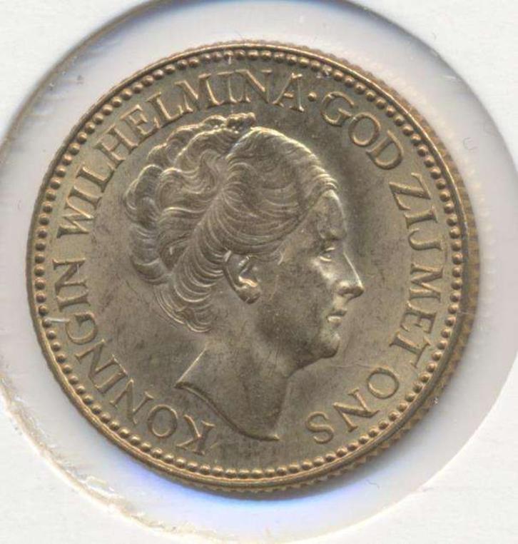 Nederland 10 Gulden 1925B Wilhelmina, Postzegels en Munten, Edelmetalen en Baren, Goud, Ophalen of Verzenden