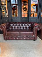 Chesterfield 2 zits Bank zo goed als Nieuw, 150 tot 200 cm, Tweepersoons, Zo goed als nieuw, Klassiek Chique