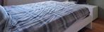 Ledikant 180x200cm, lattenbodem & 2 nachtkastjes, Ophalen, Gebruikt, Wit, Tweepersoons