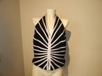 Joseph Ribkoff halter look top zwart wit voile rug chique 42