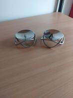 Georg Jensen Glow kandelaars mat RVS, Gebruikt, Overige kleuren, Ophalen of Verzenden, Metaal