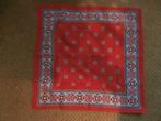 Textiel boerenzakdoek rood rode zakdoek met blauw grijs, Ophalen of Verzenden, Zo goed als nieuw, Rood, Theedoek of Handdoek