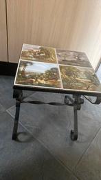 Tafeltje- tegeltafel - vintage, Huis en Inrichting, Tafels | Bijzettafels, Ophalen, Minder dan 45 cm, Minder dan 55 cm, Gebruikt