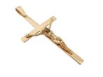 Groot 18 karaat Gouden Kruis Christus Kruisje, Sieraden, Tassen en Uiterlijk, Kettinghangers, Jw, Verzenden, Nieuw, Kruis of Symbool