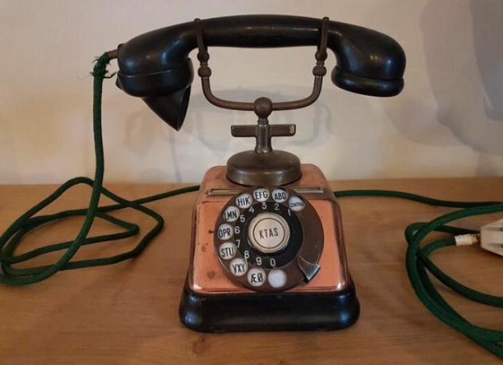 Bijna antieke JYDSK KTAS D30 telefoon 1930, Antiek en Kunst, Antiek | Woonaccessoires, Ophalen of Verzenden