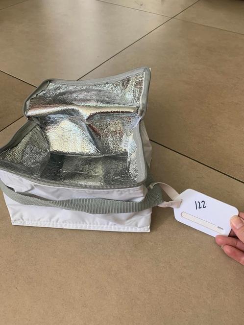 Koeltas wit met grijze rits, Sieraden, Tassen en Uiterlijk, Tassen | Reistassen en Weekendtassen, Nieuw, Wit, Ophalen of Verzenden