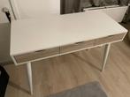2x wit bureau met 3 lades (eiken), Huis en Inrichting, Bureaus, Ophalen, Zo goed als nieuw, Bureau