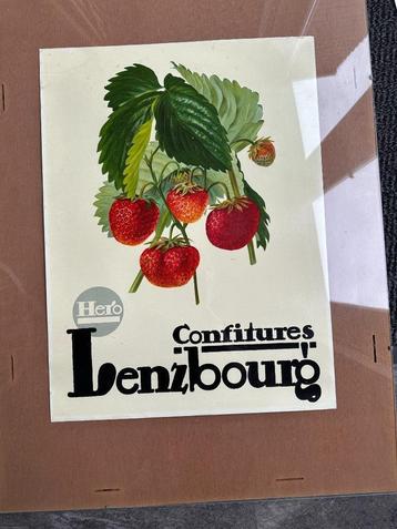 Stokoude originele Hero Lenzbourg Confitures poster.   beschikbaar voor biedingen