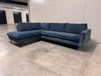 Prachtige Hoekbank Ribstof Blauw GRATIS BEZORGING, Ophalen, Gebruikt, Hoekbank, Stof