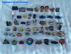 62 pins speldjes buttons € 12,50  jaren '80 '90 Vintage, Ophalen, Gebruikt, Overige onderwerpen, Speldje of Pin