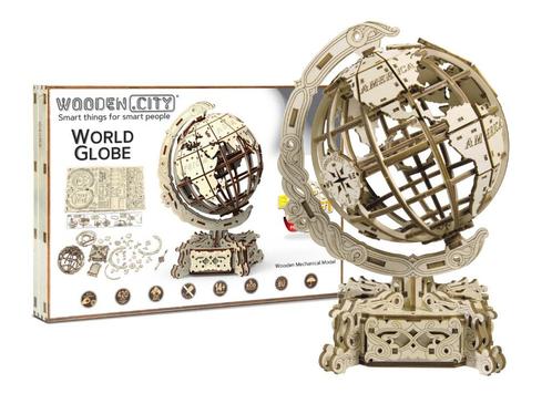 3D Houten Puzzel World Globe - DIY Wood Builds, Hobby en Vrije tijd, Denksport en Puzzels, Nieuw, Rubik's of 3D-puzzel, Minder dan 500 stukjes