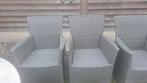 Tuinstoelen - Wicker - Set van 4, Ophalen of Verzenden, Zo goed als nieuw, Wicker, Stapelbaar