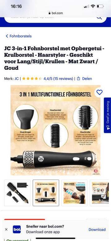 3-in-1 Föhnborstel Haarstyler beschikbaar voor biedingen