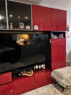 Mooie rode glans kast, Huis en Inrichting, Kasten | Dressoirs, Gebruikt, Ophalen of Verzenden, Glas, 200 cm of meer