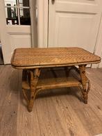 Vintage Rotan Bijzettafel, Huis en Inrichting, Tafels | Bijzettafels, Minder dan 45 cm, Gebruikt, Rechthoekig, Hout